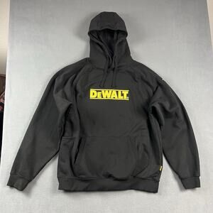 DeWalt Hoodie Mens Size 2XL Black Pullover Heavyweight Outdoor Workwear